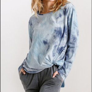 UMGEE Tie Dye Round Neck Long Sleeve Top